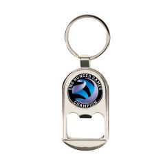 Vibraprint Premium Bright Silver Bottle Opener Key Tag