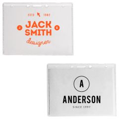 Vinyl Badge Holder With Hang Holes