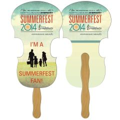 Violin Hand Fan Full Color 2 Sides