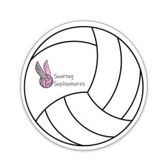 Volleyball Shaped Notekeeper Magnet 35 MIL