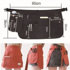 Waist Canvas Multi Pockets Half Apron