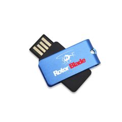 Waltham Mini USB Flash Drive W/ Metallic Swivel Cap