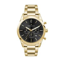 Watch Creations 42mm, 3 Hand, Gold Plated Steel Case, Sun