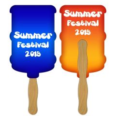 Water Cooler Hand Fan Full Color 2 Sides