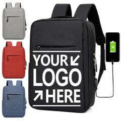 Water Resistant Laptop Backpack With USB