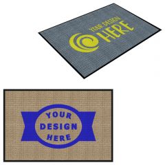 Waterhog Inlay Logo Mat Fashion Borders 4 Ft X 6 Ft