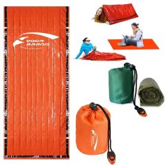 Waterproof Pe Emergency Bivy Sack Sleeping Bag With Whistle