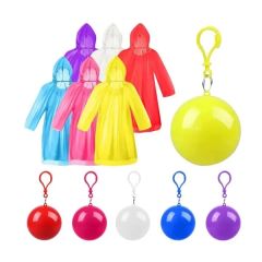 Waterproof Raincoats In Keychain Ball