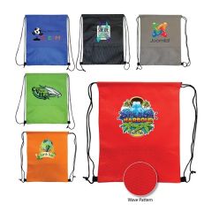 Wave Nw Drawstring Backpack, Full Color Digital