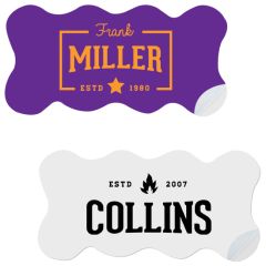 Wavy Rectangle Shaped Foil/Embossed Premier Label