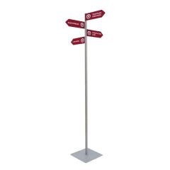 Wayfinding Arrow Sign Post Kit With Four Signs
