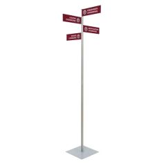 Wayfinding Rectangle Sign Post Kit 4 Signs