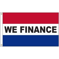 We Finance 3 Ft X 5 Ft Message Flag With Heading and Grommets
