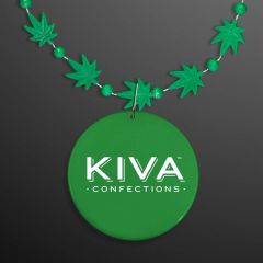 Weed Necklace Pot Leaf With Medallion Non-Light Up