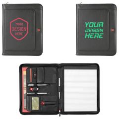 Wenger Exec Leather Zippered Padfolio Bundle Set