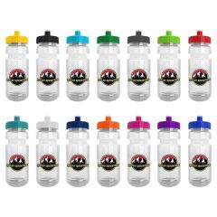 Wheely 24 Oz Transparent Bike Bottle W/Push-Pull Lid