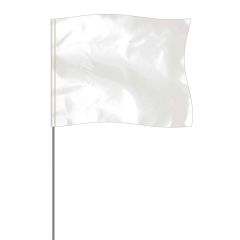 White 4 Inch X 5 Inch Marker Flag On A 21 Inch Wire