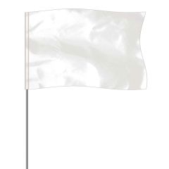 White 5 Inch X 8 Inch Marker Flag On A 36 Inch Wire