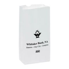 White Kraft Paper Popcorn Bag - 2 Lb - Flexo Ink