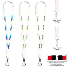 White Lanyard With Full Color Imprint