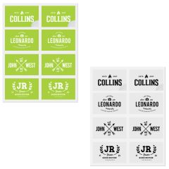 White Litho Laser Labels