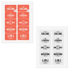 White Litho Laser Labels