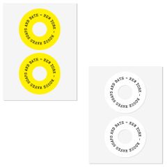 White Litho Laser Labels