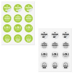 White Litho Laser Labels