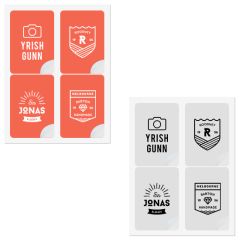 White Litho Laser Labels