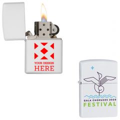 White Matte Windproof Zippo Lighter
