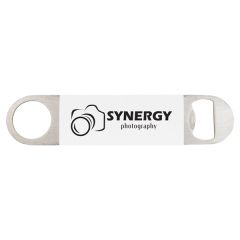 White Silicone & Stainless Steel Bottle Opener