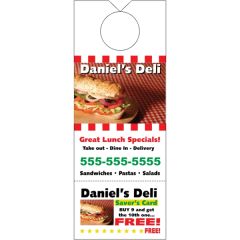 White Tag Stock 4-Color Process Door Knob Hangers