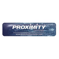 White Vinyl Perm Adh Rectangle Domed Decal