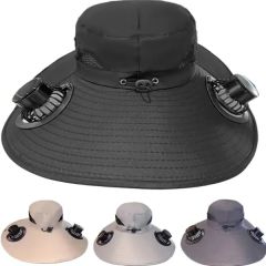 Wide Brim Solar-Powered Fan Hat