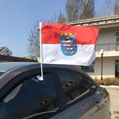 Window Car Flag Double Sided W/ 20.5 Inch Pole - 17.75 Inch X 12 Inch
