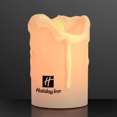 Windproof LED Pillar Candle With Moving Flame