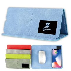 Wireless Mouse Pad Fast Charging Mousepad Folds Up