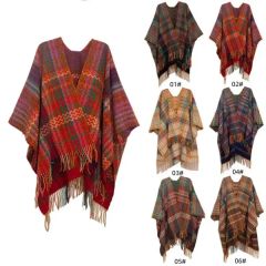 Women Elegant Knitted Shawl Poncho