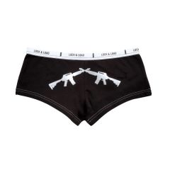 Women's Black 'crossed Rifles' Booty Shorts