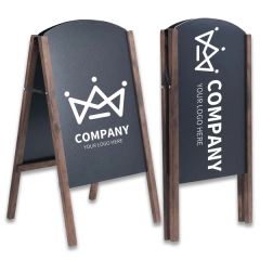 Wood Double-Sided Standing A-Frame Sidewalk Chalkboard Sign