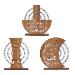 Wooden Disc Perpetual Calendar For Home Office Desk