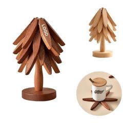 Wooden Tree Shape Trivet Set
