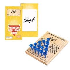 Wooden Triangle Jump Peg Game