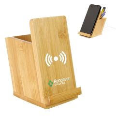Wooden Wireless Charger and Pen Holder
