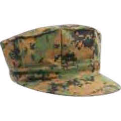 Woodland Digital Camo P/C 2-Ply Marine Corps Cap - No Emblem