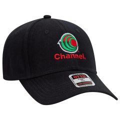 Wool Blend Twill Gray Undervisor 6 Panel Baseball Cap