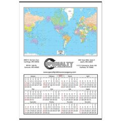 World Map Jumbo Wall Calendar
