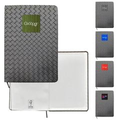 Woven Notebook With Metal Accent
