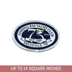 Woven Sticker Stick-On W/ Embroidered Edge 4-Ply