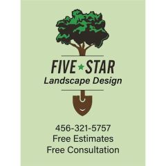 Yard Sign - 12 Inch W X 18 Inch H Vertical